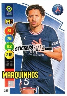 Sticker Marquinhos - FOOT 2021-2022. Adrenalyn XL n. 265 - Panini