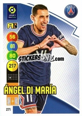 Sticker Ángel Di María - FOOT 2021-2022. Adrenalyn XL n. 271 - Panini
