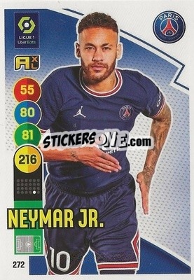 Sticker Neymar Jr. - FOOT 2021-2022. Adrenalyn XL - Panini