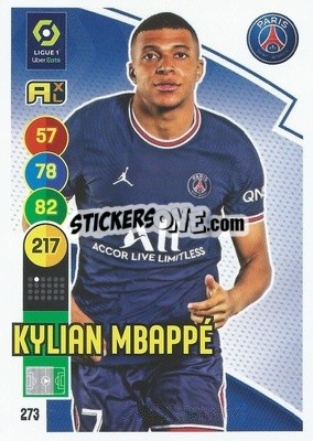 Sticker Kylian Mbappé - FOOT 2021-2022. Adrenalyn XL n. 273 - Panini
