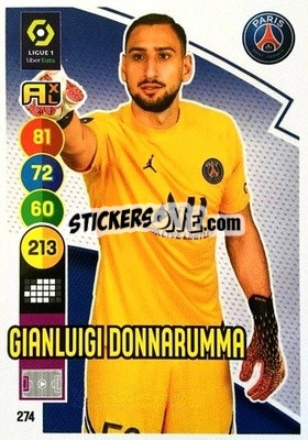 Sticker Gianluigi Donnarumma - FOOT 2021-2022. Adrenalyn XL n. 274 - Panini
