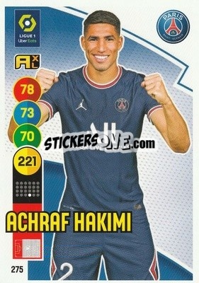 Sticker Achraf Hakimi - FOOT 2021-2022. Adrenalyn XL n. 275 - Panini