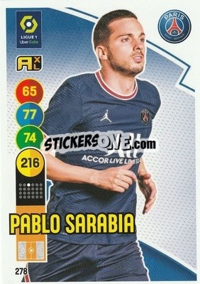 Sticker Pablo Sarabia - FOOT 2021-2022. Adrenalyn XL - Panini
