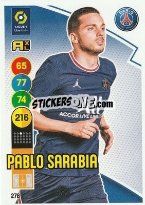 Sticker Pablo Sarabia - FOOT 2021-2022. Adrenalyn XL n. 278 - Panini