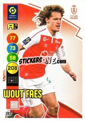 Sticker Wout Faes - FOOT 2021-2022. Adrenalyn XL n. 283 - Panini