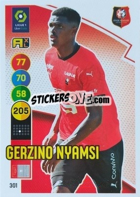 Sticker Gerzino Nyamsi - FOOT 2021-2022. Adrenalyn XL n. 301 - Panini