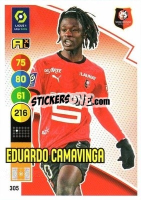 Sticker Eduardo Camavinga - FOOT 2021-2022. Adrenalyn XL n. 305 - Panini