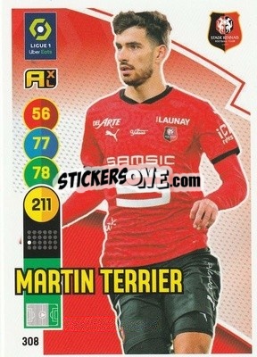 Sticker Martin Terrier - FOOT 2021-2022. Adrenalyn XL n. 308 - Panini