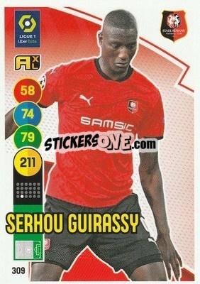 Sticker Serhou Guirassy - FOOT 2021-2022. Adrenalyn XL n. 309 - Panini
