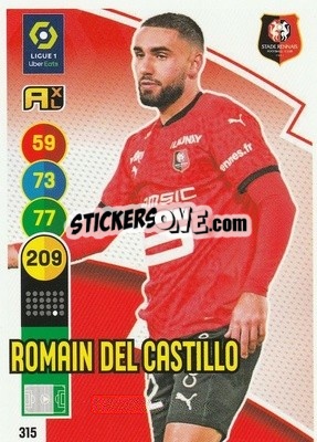 Sticker Romain Del Castillo - FOOT 2021-2022. Adrenalyn XL - Panini