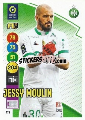 Sticker Jessy Moulin - FOOT 2021-2022. Adrenalyn XL - Panini