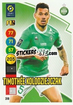 Sticker Timothée Kolodziejczak - FOOT 2021-2022. Adrenalyn XL n. 318 - Panini
