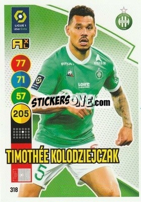 Cromo Timothée Kolodziejczak - FOOT 2021-2022. Adrenalyn XL - Panini