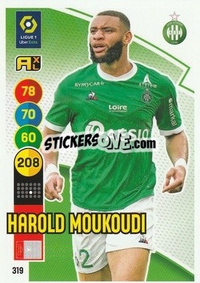 Sticker Harold Moukoudi - FOOT 2021-2022. Adrenalyn XL - Panini