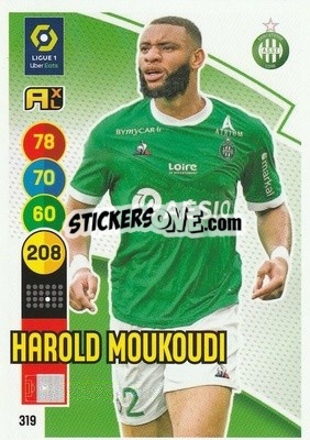 Sticker Harold Moukoudi - FOOT 2021-2022. Adrenalyn XL n. 319 - Panini