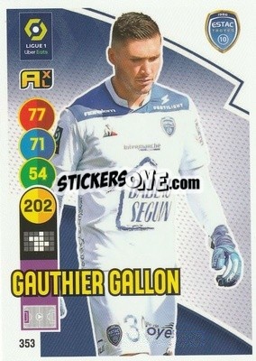 Sticker Gauthier Gallon - FOOT 2021-2022. Adrenalyn XL n. 353 - Panini
