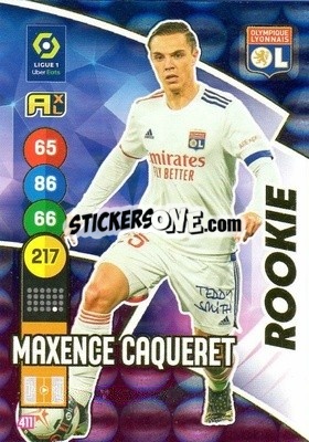 Sticker Maxence Caqueret - FOOT 2021-2022. Adrenalyn XL n. 411 - Panini