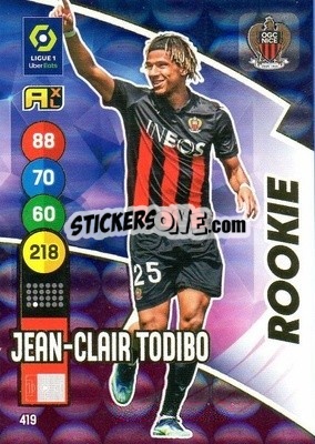 Sticker Jean-Clair Todibo - FOOT 2021-2022. Adrenalyn XL n. 419 - Panini