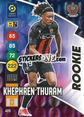 Sticker Khéphren Thuram - FOOT 2021-2022. Adrenalyn XL - Panini