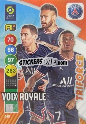 Sticker Di Maria/neymar/mbappè - FOOT 2021-2022. Adrenalyn XL n. 449 - Panini