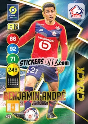 Sticker Benjamin André - FOOT 2021-2022. Adrenalyn XL n. 453 - Panini