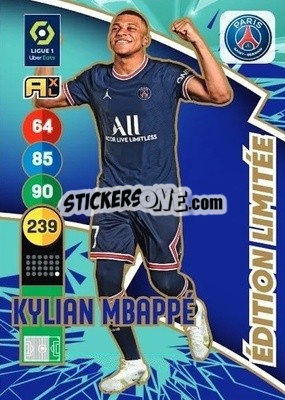 Sticker Kylian Mbappé - FOOT 2021-2022. Adrenalyn XL n. LE-KM - Panini