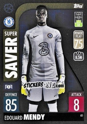 Sticker Edouard Mendy - UEFA Champions League & Europa League 2021-2022. Match Attax n. 65 - Topps
