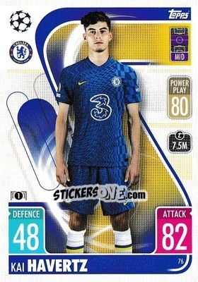 Sticker Kai Havertz - UEFA Champions League & Europa League 2021-2022. Match Attax n. 76 - Topps