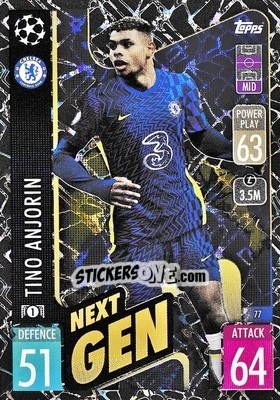 Sticker Tino Anjorin - UEFA Champions League & Europa League 2021-2022. Match Attax n. 77 - Topps