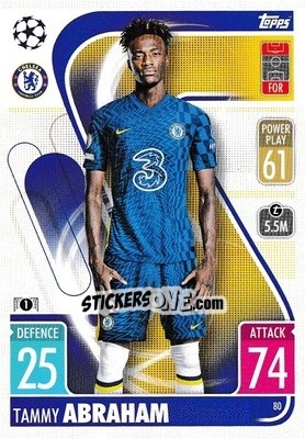 Sticker Tammy Abraham - UEFA Champions League & Europa League 2021-2022. Match Attax - Topps