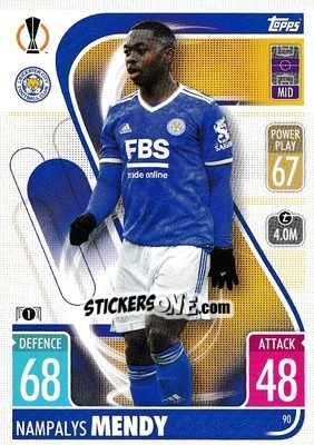Sticker Nampalys Mendy - UEFA Champions League & Europa League 2021-2022. Match Attax n. 90 - Topps