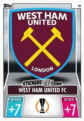 Sticker Club Badge - UEFA Champions League & Europa League 2021-2022. Match Attax n. 100 - Topps