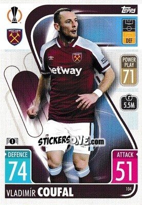 Sticker Vladimír Coufal - UEFA Champions League & Europa League 2021-2022. Match Attax n. 104 - Topps