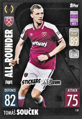 Sticker Tomáš Soucek - UEFA Champions League & Europa League 2021-2022. Match Attax n. 110 - Topps