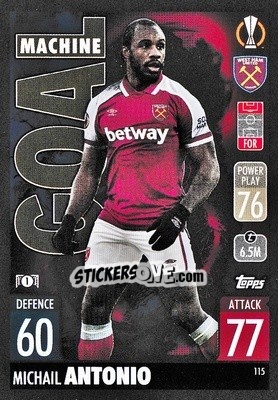 Sticker Michail Antonio - UEFA Champions League & Europa League 2021-2022. Match Attax n. 115 - Topps