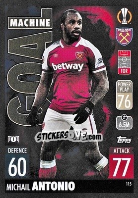 Cromo Michail Antonio - UEFA Champions League & Europa League 2021-2022. Match Attax - Topps