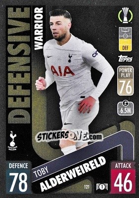 Sticker Toby Alderweireld - UEFA Champions League & Europa League 2021-2022. Match Attax n. 121 - Topps