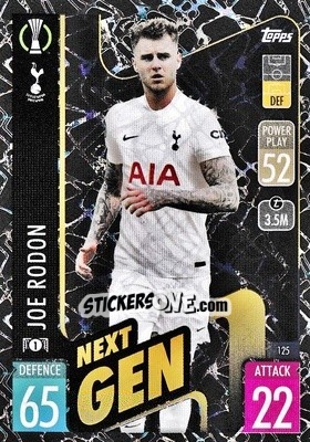 Sticker Joe Rodon - UEFA Champions League & Europa League 2021-2022. Match Attax n. 125 - Topps