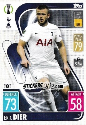 Sticker Eric Dier - UEFA Champions League & Europa League 2021-2022. Match Attax n. 126 - Topps