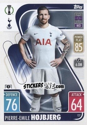 Sticker Pierre-Emile Höjbjerg - UEFA Champions League & Europa League 2021-2022. Match Attax n. 127 - Topps