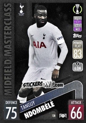 Sticker Tanguy Ndombélé - UEFA Champions League & Europa League 2021-2022. Match Attax n. 128 - Topps