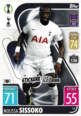 Sticker Moussa Sissoko - UEFA Champions League & Europa League 2021-2022. Match Attax n. 129 - Topps