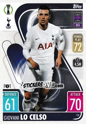 Sticker Giovani Lo Celso - UEFA Champions League & Europa League 2021-2022. Match Attax n. 130 - Topps