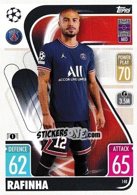 Sticker Rafinha - UEFA Champions League & Europa League 2021-2022. Match Attax n. 148 - Topps