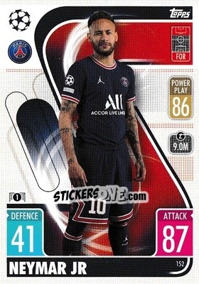 Sticker Neymar Jr - UEFA Champions League & Europa League 2021-2022. Match Attax n. 152 - Topps