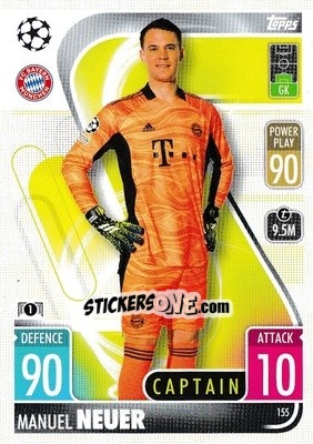 Sticker Manuel Neuer - UEFA Champions League & Europa League 2021-2022. Match Attax n. 155 - Topps