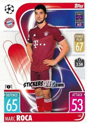 Sticker Marc Roca - UEFA Champions League & Europa League 2021-2022. Match Attax n. 163 - Topps