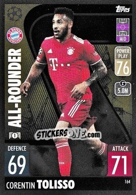 Sticker Corentin Tolisso - UEFA Champions League & Europa League 2021-2022. Match Attax n. 164 - Topps