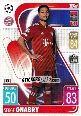Sticker Serge Gnabry - UEFA Champions League & Europa League 2021-2022. Match Attax n. 168 - Topps