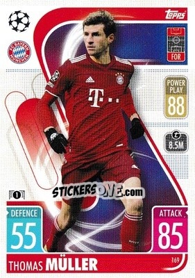 Sticker Thomas Müller - UEFA Champions League & Europa League 2021-2022. Match Attax n. 169 - Topps